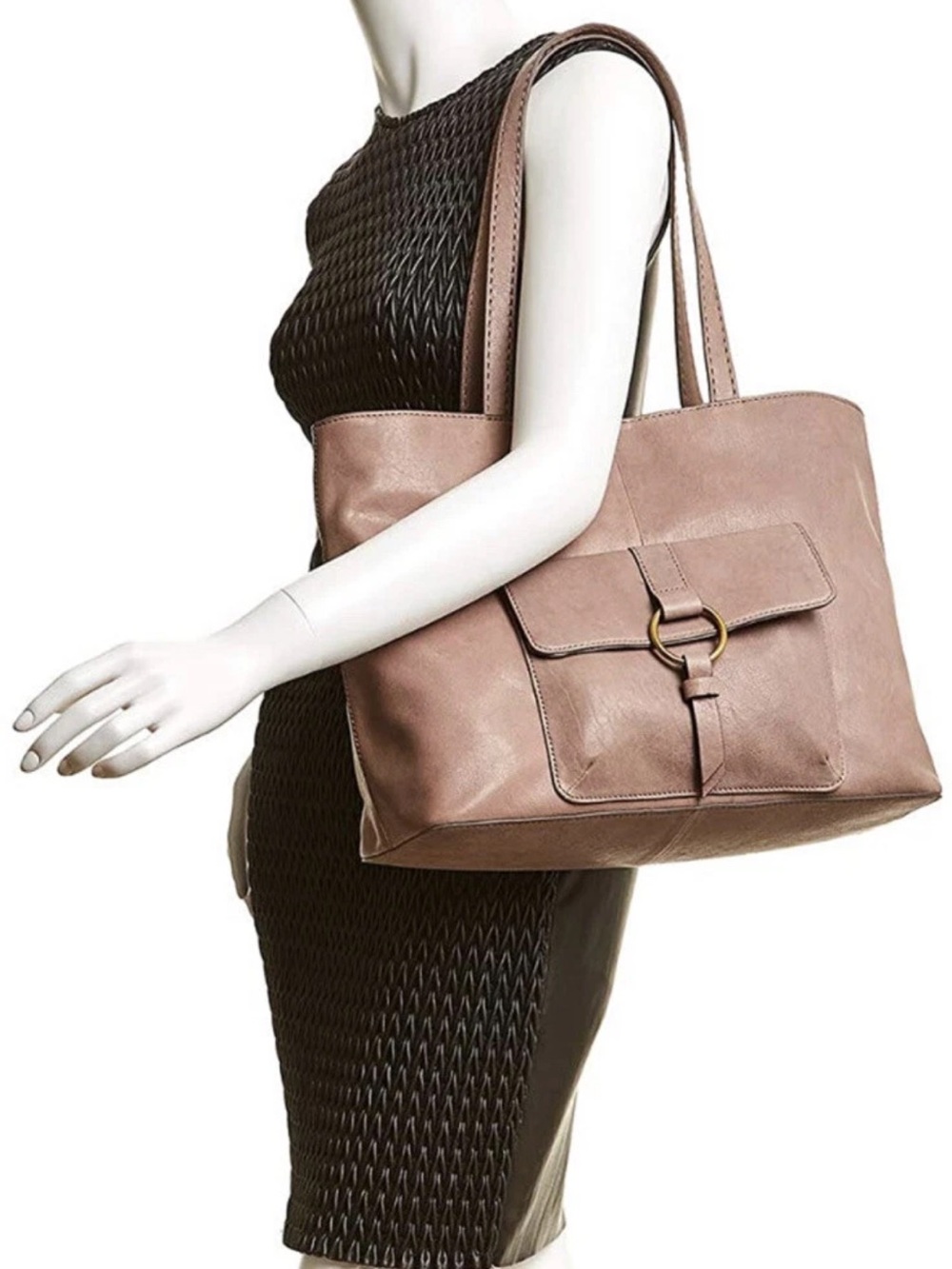 Frye Harness Leather Tote Bag in Taupe - Women's Shoulder Bag